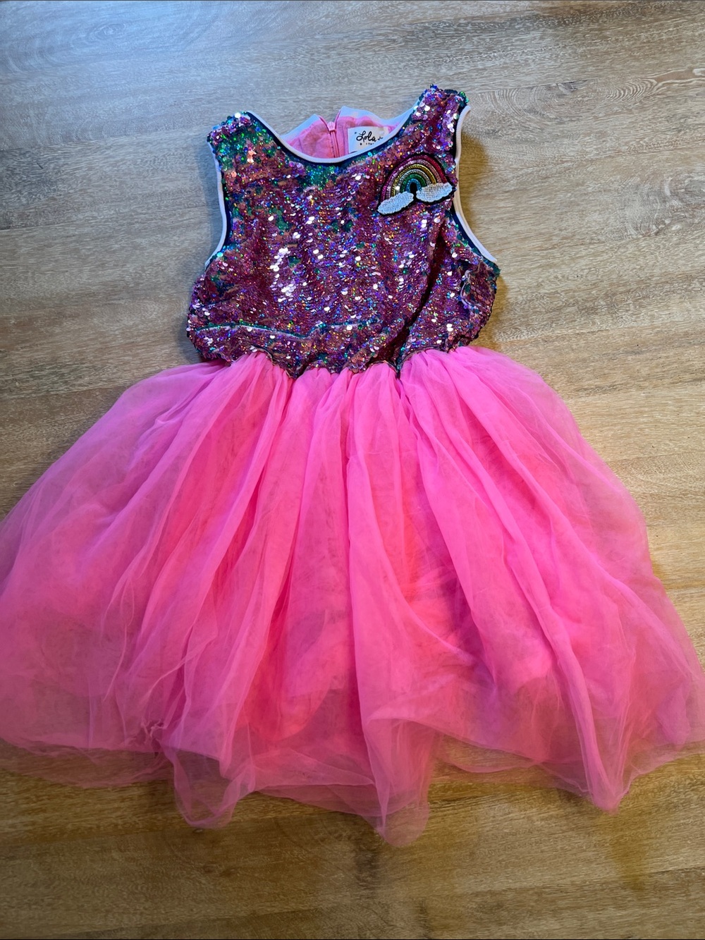 Lola and the boys girls size 12(runs small) sequin dress fair condition